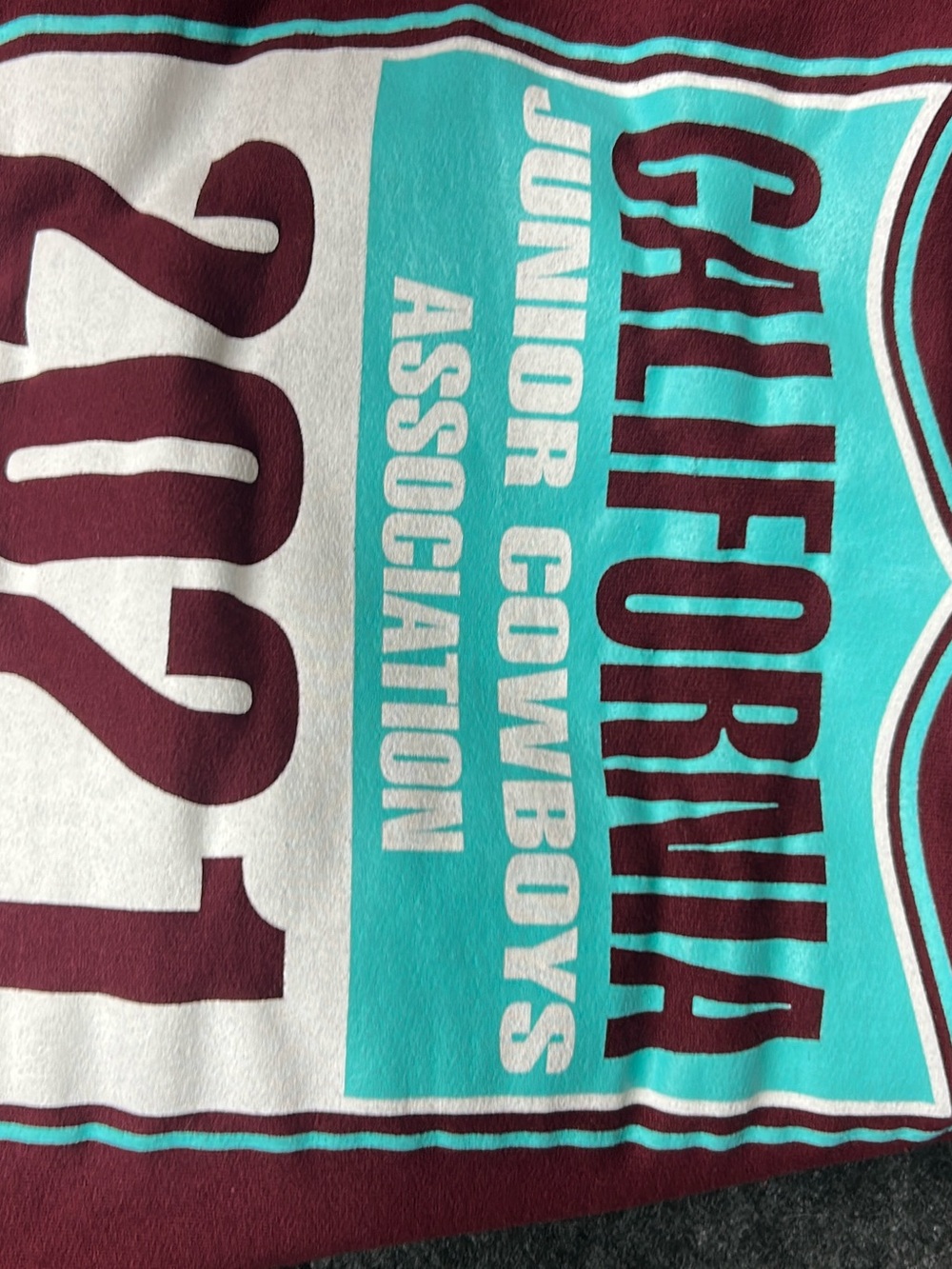 Adult California Junior Cowboys Hoodie Maroon